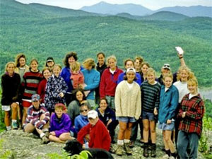 Campers and staff on mountain sometime in the 1990s