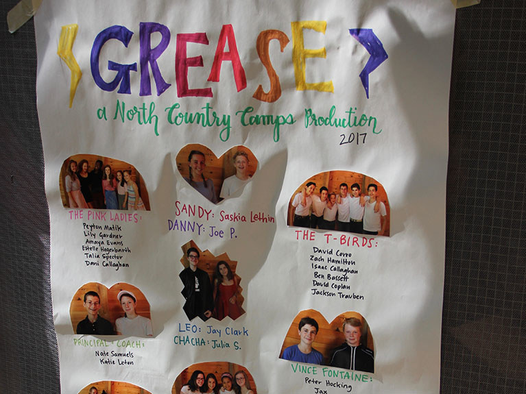 flyer for camp production of grease