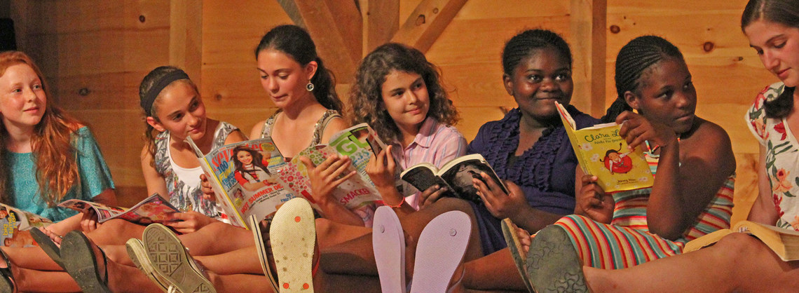 campers in a play